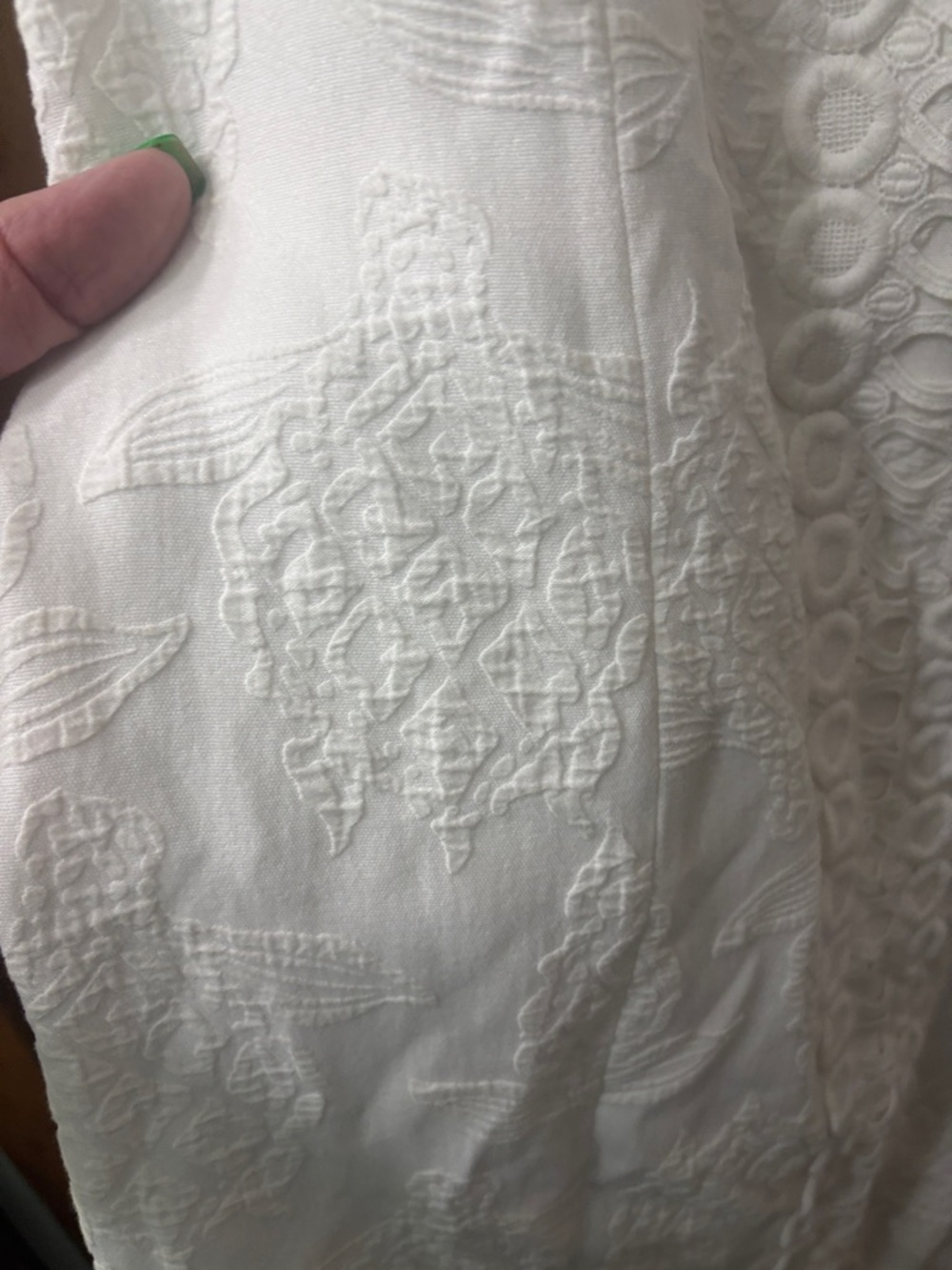 Lilly Pulitzer Sleeveless White Embroidered Turtle Dress 12 - Picture 3 of 10